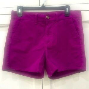 American Eagle Hi-Rise Shortie Stretch Magenta Shorts Size 8.